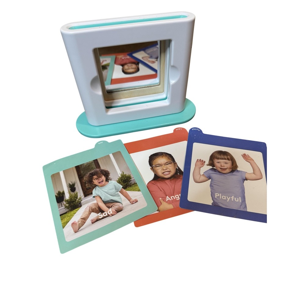 Lovevery Feelings Mirror & Emotion Cards Montessori Toddler Learning Toy Faces